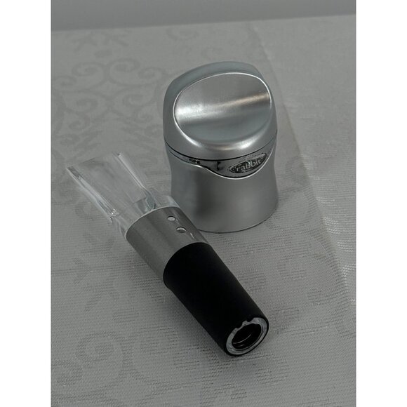 Rabbit Wine & Champagne Sealer & Super Aerator Set Silver Tone - Picture 3 of 5
